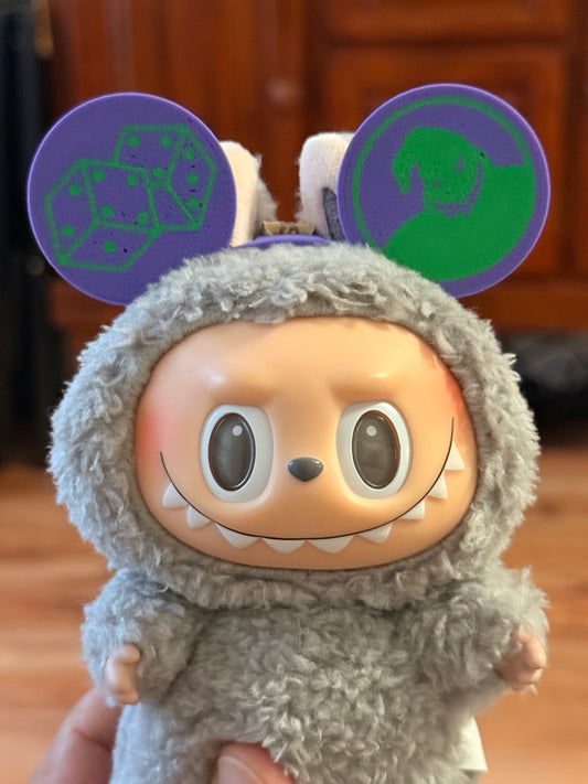 Oogie Boogie Mouse Ears – Spooky Mini Accessories for PopMart Doll