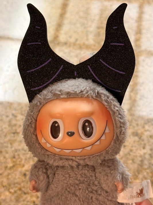Maleficent-Inspired Popmart Headwear – Spooky Mini Horns for Blind Box Pendants