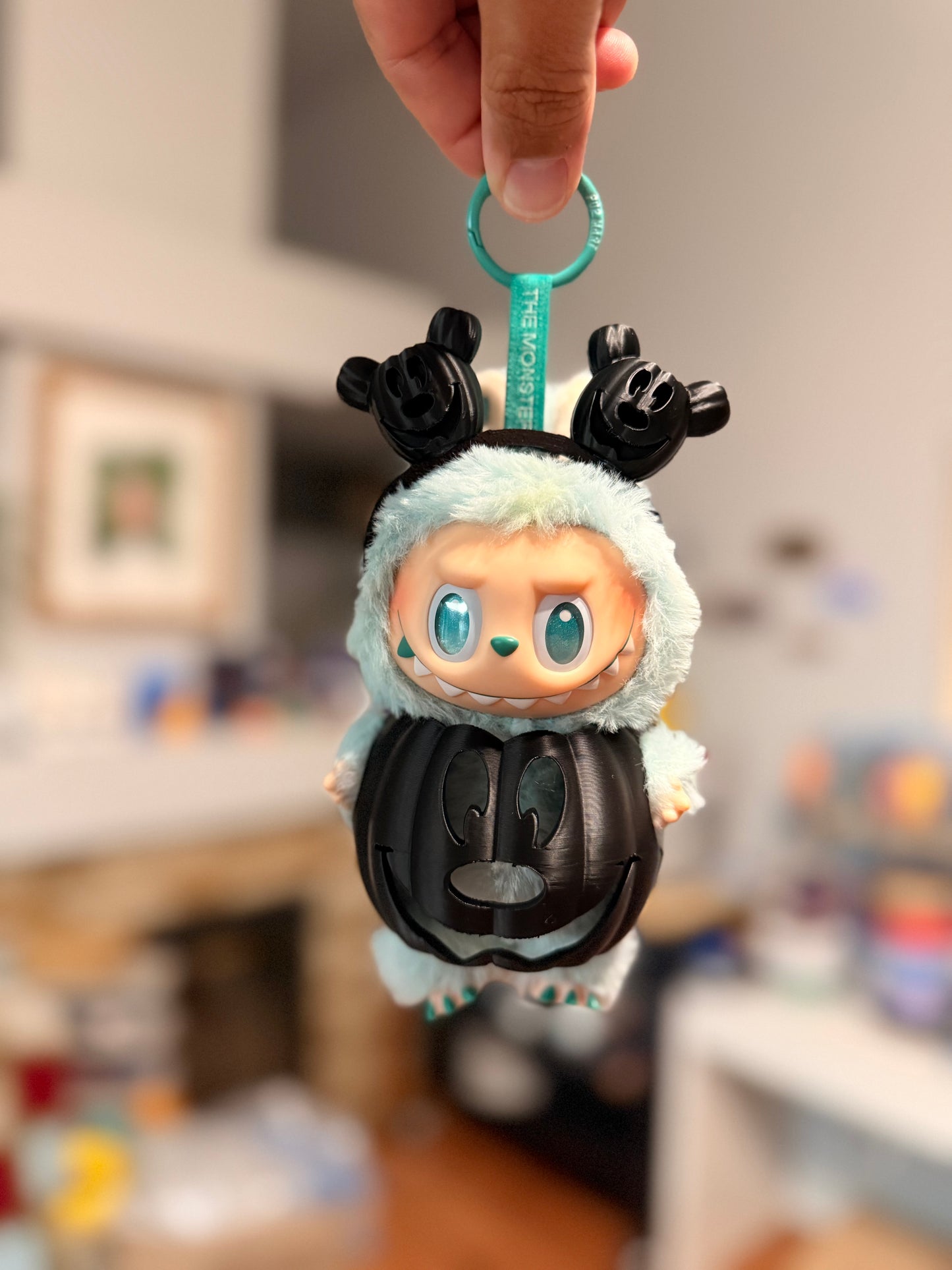 🎃 Mickey Pumpkin Costume & Ear Headband for Popmart Labubu – Halloween Variety Colors! 🎃