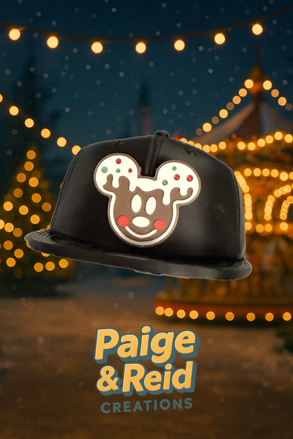 🎄 Gingerbread Mickey Labubu Hat – Holiday Edition