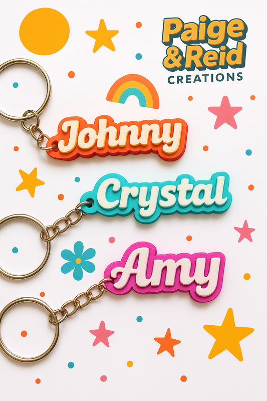 Custom 3D Name Keychain – Personalized Gift for Kids, Bottles, Backpacks, Party Favors, and More!