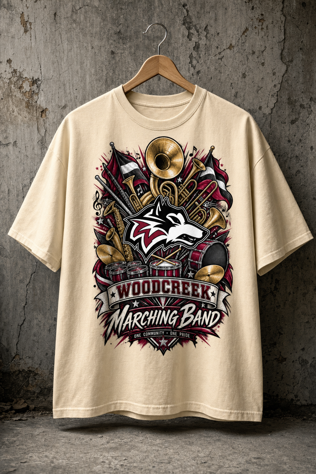 CA - Woodcreek HS - Timberwolves Marching Band Tee