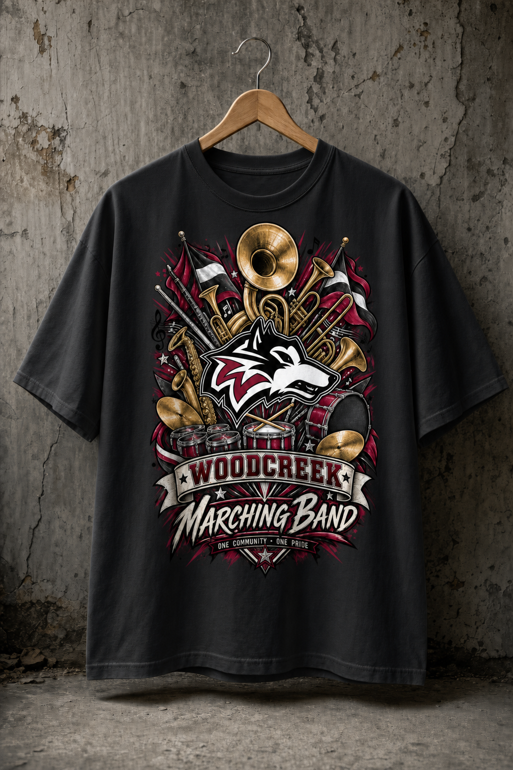 CA - Woodcreek HS - Timberwolves Marching Band Tee