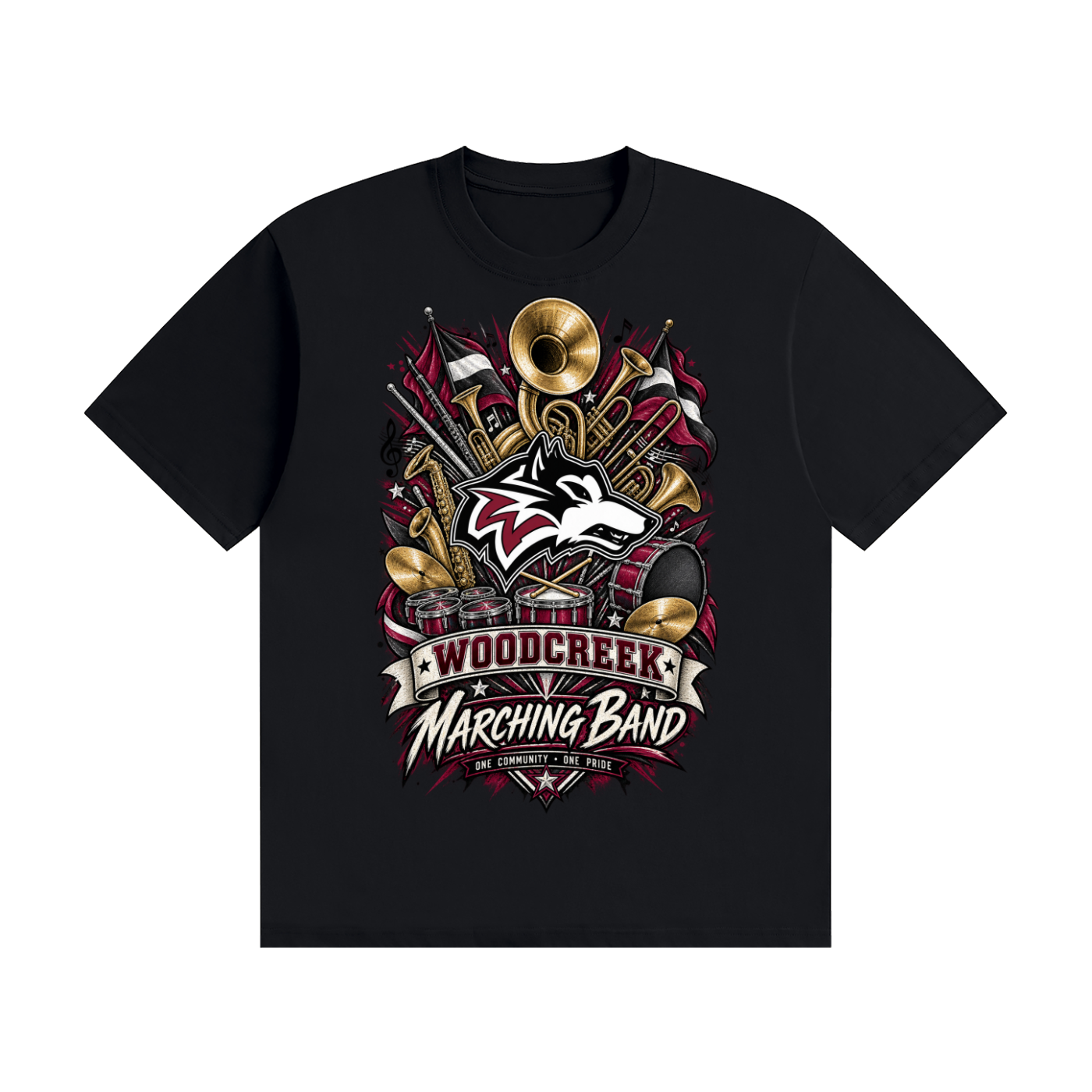 CA - Woodcreek HS - Timberwolves Marching Band Tee