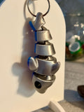 Flexi Shark Keychain – Two-Tone Ocean Blue & Gray | Wiggly 3D Printed Sea Animal Gift